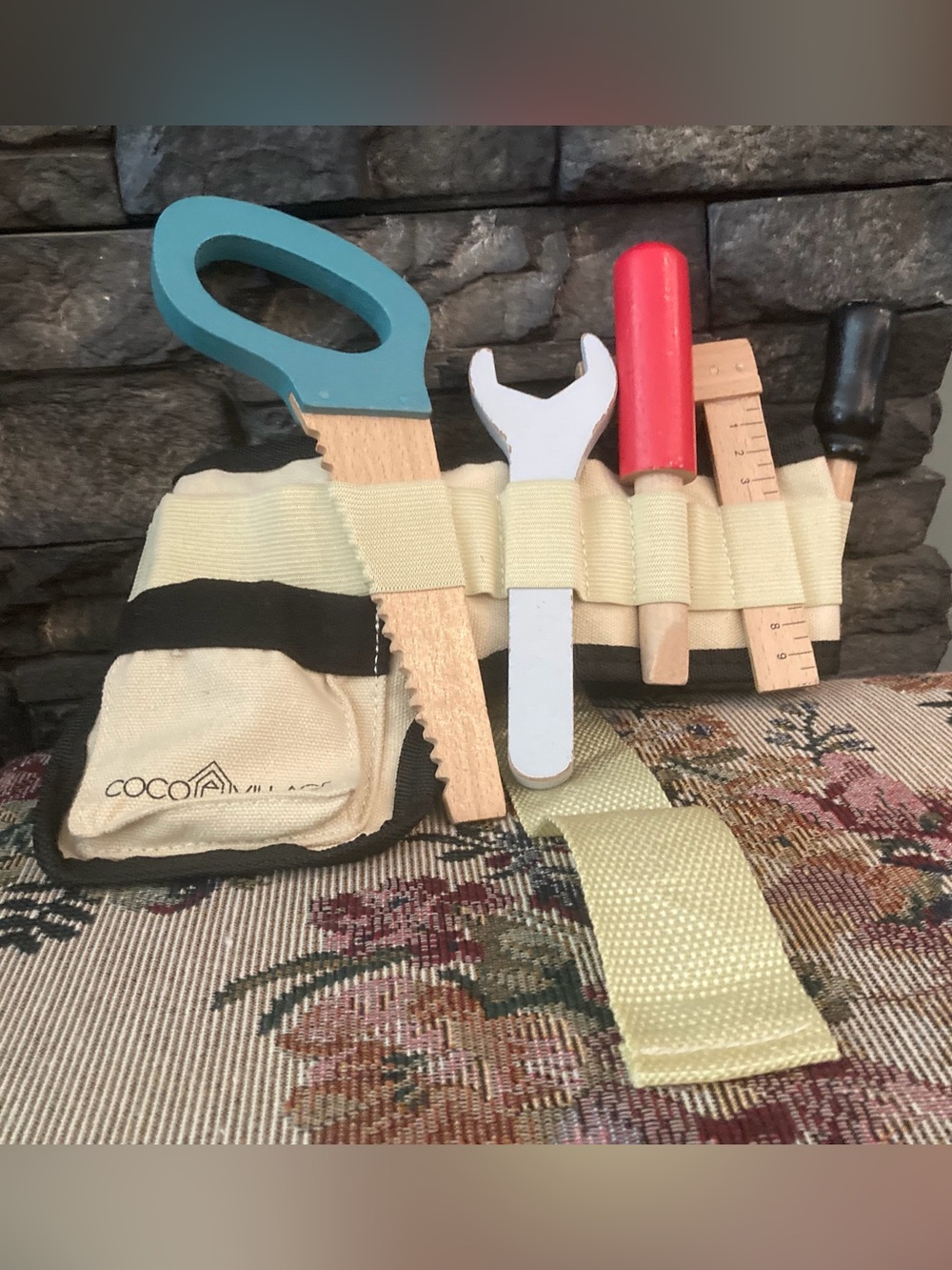 Coco Village Wooden Toy Tool Set with Belt